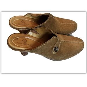 Cole Haan Womens Split Toe Sherpa Shearling Mules Size 7B Tan